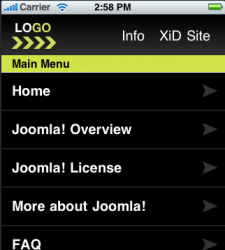 Joomla Mobile Dark