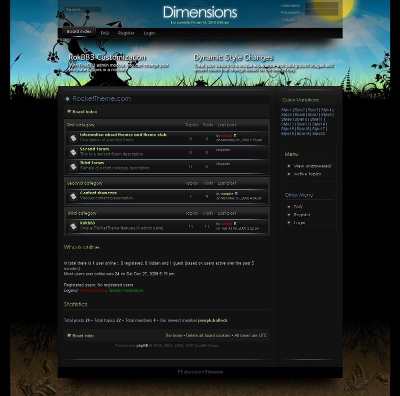 Dimensions phpBB Style