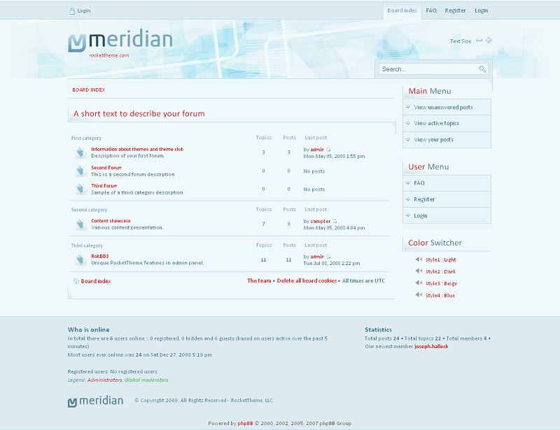 Meridian phpBB Style