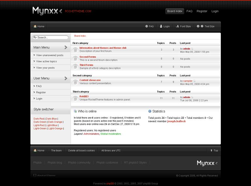 Mynxx phpBB Style