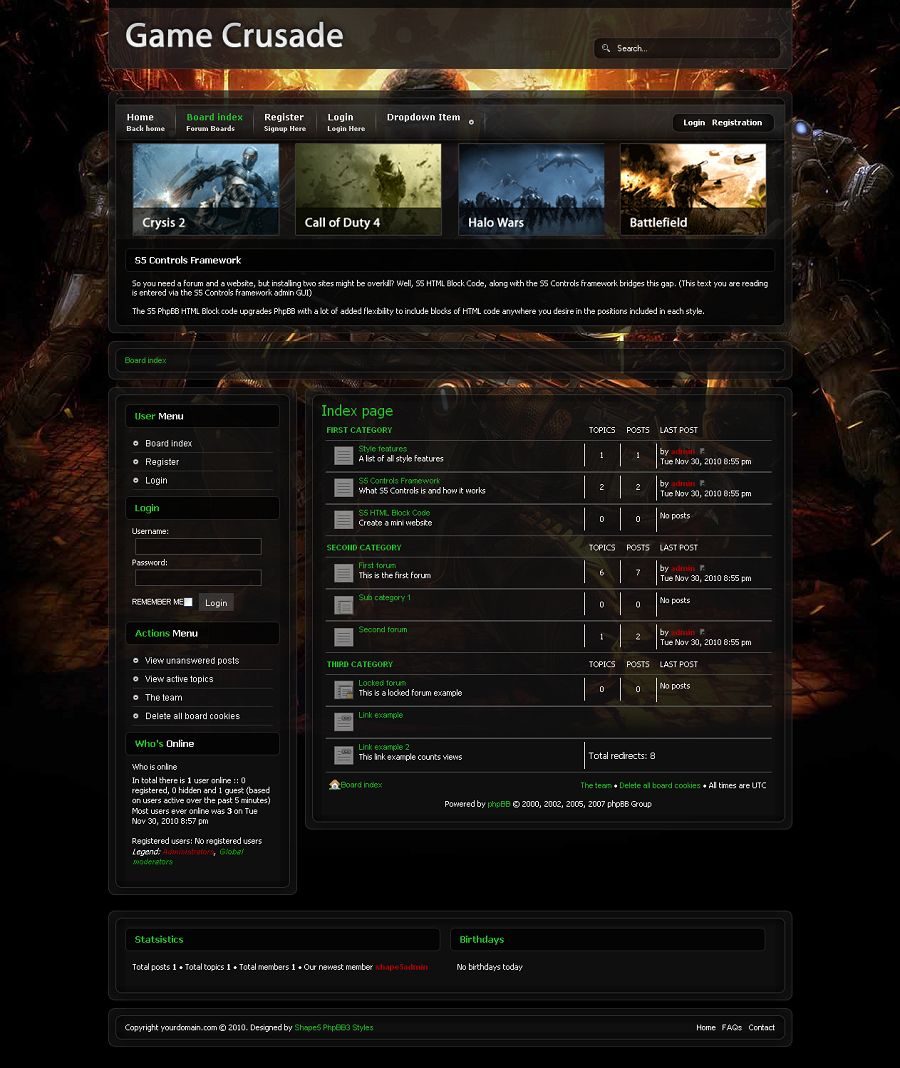 Game Crusade phpBB Style