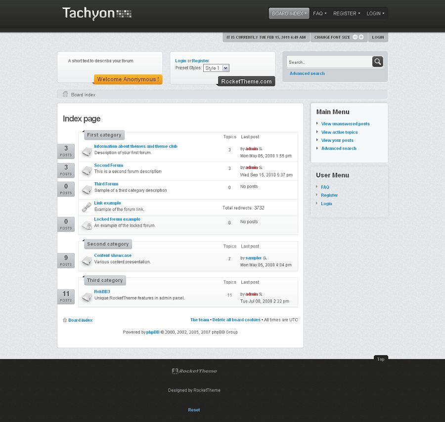 Tachyon phpBB3 Style