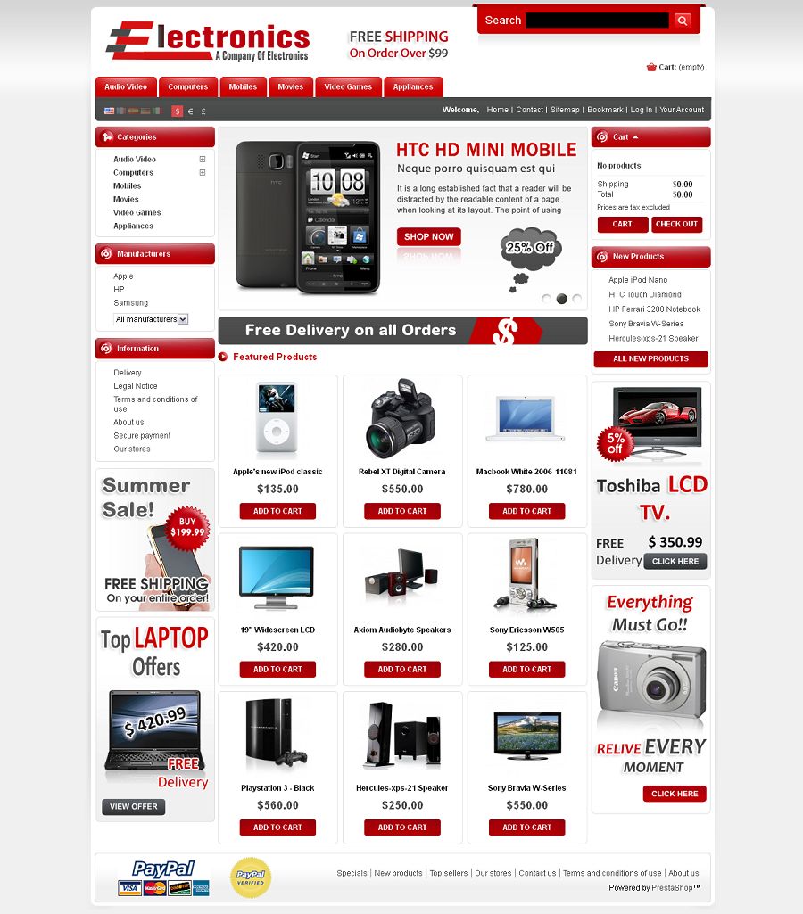 PRS020027 - Premium PrestaShop Electronics Store Theme