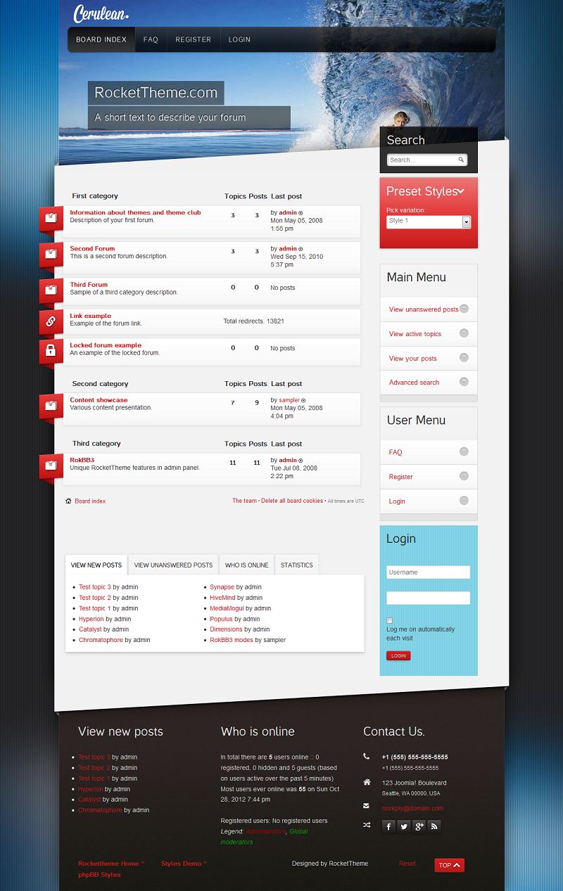 Cerulean phpBB Style