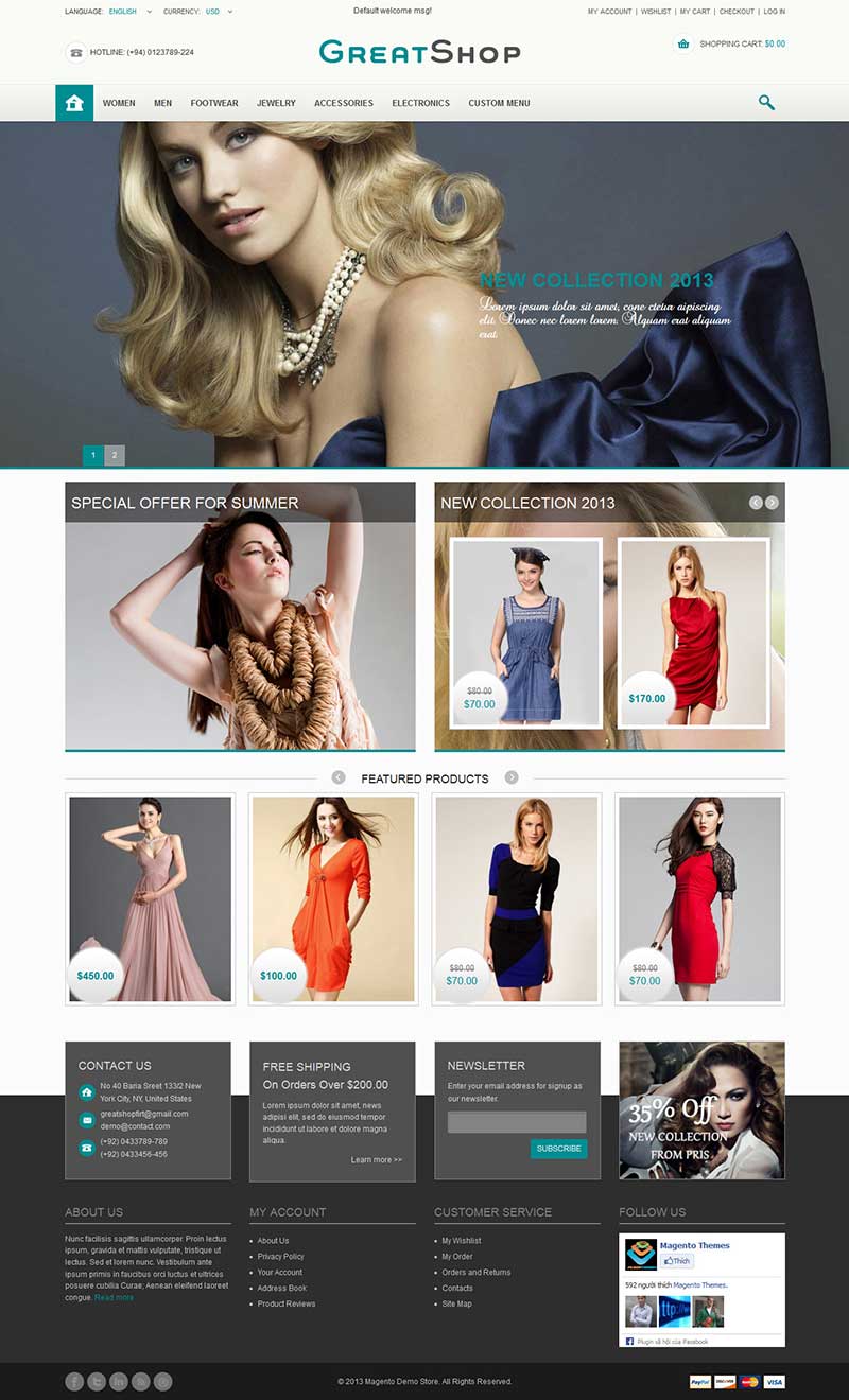 Great Shop - Responsive Fashion Store Magento eCommerce Theme