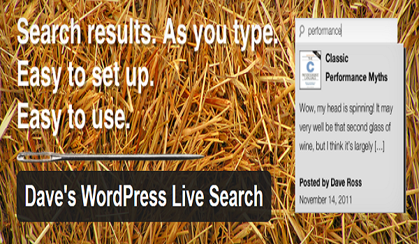daves wordpress live search